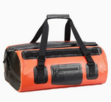 WDF1901 Brown Roll Top Waterproof Motorcycle Dry Duffel Bag with Front Zipper Pocket