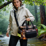 WCB1908 Forest Camo Waterproof Insulated Cooler Bag with Multi Pockets & Reflective Strip for Hunting Fishing
