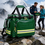 WCB1910 Green Waterproof Insulated First Aid Cooler Bag with Reflective Strip for Mountain Hiking Emergency Medical Storage
