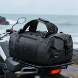 WDF1903 Black Roll Top Waterproof Motorcycle Dry Duffel Bag with Shoulder Straps
