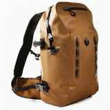 WBP1905 Tan Heavy Duty Fully Waterproof Dry Backpack with Multi Straps for Outdoor Hiking Kayaking
