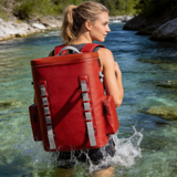 WCB1914 Grey Fully Welded Waterproof Dry Backpack with Molle Webbing & Side Pockets for Kayaking River Rafting