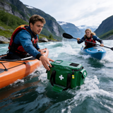 WCB1910 Green Waterproof Insulated First Aid Cooler Bag with Reflective Strip for Mountain Hiking Emergency Medical Storage