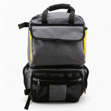 FSB1903 Grey Yellow Accent Waterproof Outdoor Backpack with Multi Pockets for Hiking Fishing River Travel