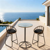 BTY2506 3-Piece Rope & Metal Outdoor Bar Set – Modern Mediterranean Patio Furniture