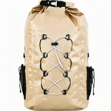 WBP1903 Olive Green Roll Top Waterproof Dry Backpack with External Bungee Cord for Hiking Kayaking