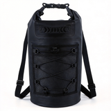 WBP1909 Blue Roll Top Waterproof Dry Backpack with Front Bungee Storage for Kayaking Boating