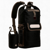 WBP1906 Tan Roll Top Waterproof Dry Backpack with Detachable 2L Bottle Pouch for Kayaking Hiking