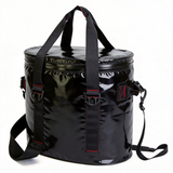 WCB1906 Khaki Round Waterproof Insulated Cooler Bucket Bag with Detachable Shoulder Strap for Camping Fishing