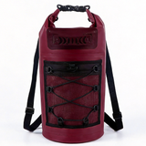 WBP1909 Blue Roll Top Waterproof Dry Backpack with Front Bungee Storage for Kayaking Boating