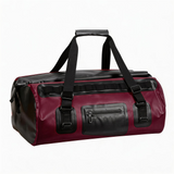 WDF1901 Brown Roll Top Waterproof Motorcycle Dry Duffel Bag with Front Zipper Pocket