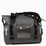 WDF1906 Navy Blue Roll Top Waterproof Motorcycle Duffel Dry Bag with Clear Window & Reflective Strips