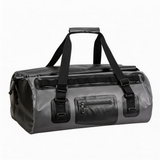 WDF1901 Brown Roll Top Waterproof Motorcycle Dry Duffel Bag with Front Zipper Pocket