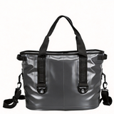 WCB1901 Silver Waterproof Insulated Cooler Tote Bag with Detachable Shoulder Strap for Beach Picnic