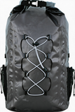 WBP1903 Olive Green Roll Top Waterproof Dry Backpack with External Bungee Cord for Hiking Kayaking
