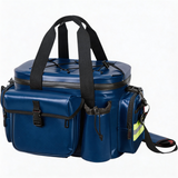 WCB1909 Grey Waterproof Insulated Fishing Cooler Bag with Multi Storage Pockets Reflective Strip for Lake Angling