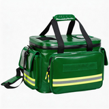 WCB1910 Green Waterproof Insulated First Aid Cooler Bag with Reflective Strip for Mountain Hiking Emergency Medical Storage