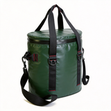 WCB1906 Khaki Round Waterproof Insulated Cooler Bucket Bag with Detachable Shoulder Strap for Camping Fishing