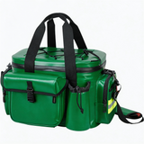 WCB1909 Grey Waterproof Insulated Fishing Cooler Bag with Multi Storage Pockets Reflective Strip for Lake Angling