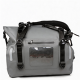 WDF1906 Navy Blue Roll Top Waterproof Motorcycle Duffel Dry Bag with Clear Window & Reflective Strips