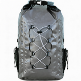 WBP1903 Olive Green Roll Top Waterproof Dry Backpack with External Bungee Cord for Hiking Kayaking