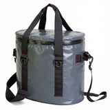 WCB1906 Khaki Round Waterproof Insulated Cooler Bucket Bag with Detachable Shoulder Strap for Camping Fishing