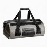 WDF1901 Brown Roll Top Waterproof Motorcycle Dry Duffel Bag with Front Zipper Pocket