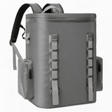 WCB1914 Grey Fully Welded Waterproof Dry Backpack with Molle Webbing & Side Pockets for Kayaking River Rafting
