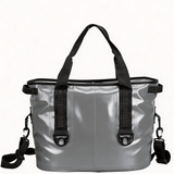 WCB1901 Silver Waterproof Insulated Cooler Tote Bag with Detachable Shoulder Strap for Beach Picnic