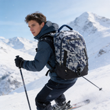 HDB1901 Pink Black Waterproof Ski Backpack with Adjustable Chest Straps for Winter Snow Sports & Snowboarding