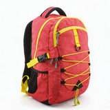HDB1903 Red Yellow Accent Waterproof Hiking Backpack with Adjustable Straps for Mountain Trekking Camping