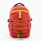 HDB1903 Red Yellow Accent Waterproof Hiking Backpack with Adjustable Straps for Mountain Trekking Camping