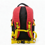 HDB1903 Red Yellow Accent Waterproof Hiking Backpack with Adjustable Straps for Mountain Trekking Camping