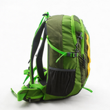 HDB1904 Green Yellow Snowproof Ski Backpack with Adjustable Harness for Winter Mountaineering & Snow Sports