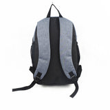 HDB1908 Grey Black Waterproof Daily Backpack with Multi Pockets for School Travel & Urban Outdoor Use
