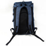 HDB1912 Navy Blue Roll Top Waterproof Backpack with Skateboard Carry Straps for Street Skating Outdoor Hiking