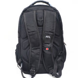 HDB1916 Blue Black Waterproof Hiking Backpack with ID Card Holder for Mountain Trekking Rainy Outdoor Travel