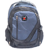 HDB1916 Blue Black Waterproof Hiking Backpack with ID Card Holder for Mountain Trekking Rainy Outdoor Travel