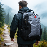 HDB1917 Grey Black Waterproof Sports Backpack with Hard Carry Handle for Kayaking Water Sports & Hiking