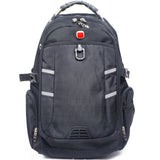 HDB1919 Black Waterproof Hiking Backpack with Reflective Strips for Foggy Mountain Trekking and Rainy Outdoor Trips