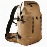 WBP1905 Tan Heavy Duty Fully Waterproof Dry Backpack with Multi Straps for Outdoor Hiking Kayaking