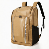 WBP1911 Brown Water Resistant Hiking Backpack with Reflective Strip for Rainy Outdoor Camping Travel