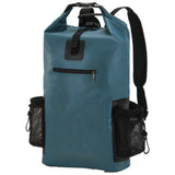 WBP1904 Burgundy Roll Top Waterproof Dry Backpack with Mesh Side Pockets for Camping Hiking Kayaking