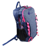 HDB1910 Blue Pink Waterproof Hiking Backpack with External Earphone Hole for Mountain Trekking & Daily Outdoor Use