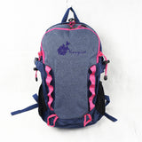 HDB1910 Blue Pink Waterproof Hiking Backpack with External Earphone Hole for Mountain Trekking & Daily Outdoor Use
