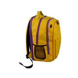 HDB1922 Yellow Purple Waterproof Hiking Backpack with Reflective Strip for Foggy Mountain Trekking Rainy Outdoor Travel