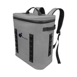 NICB1915 Grey Hard Shell Insulated Waterproof Cooler Backpack with Molle Webbing for Fishing Camping