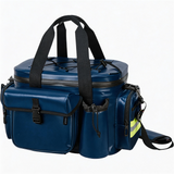 WCB1909 Grey Waterproof Insulated Fishing Cooler Bag with Multi Storage Pockets Reflective Strip for Lake Angling