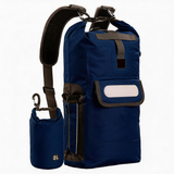 WBP1906 Tan Roll Top Waterproof Dry Backpack with Detachable 2L Bottle Pouch for Kayaking Hiking