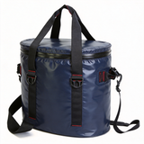 WCB1906 Khaki Round Waterproof Insulated Cooler Bucket Bag with Detachable Shoulder Strap for Camping Fishing